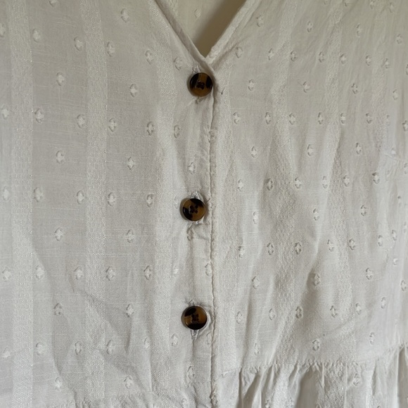 Sonoma white button down maxi dress with Swiss dot details - Picture 7 of 14
